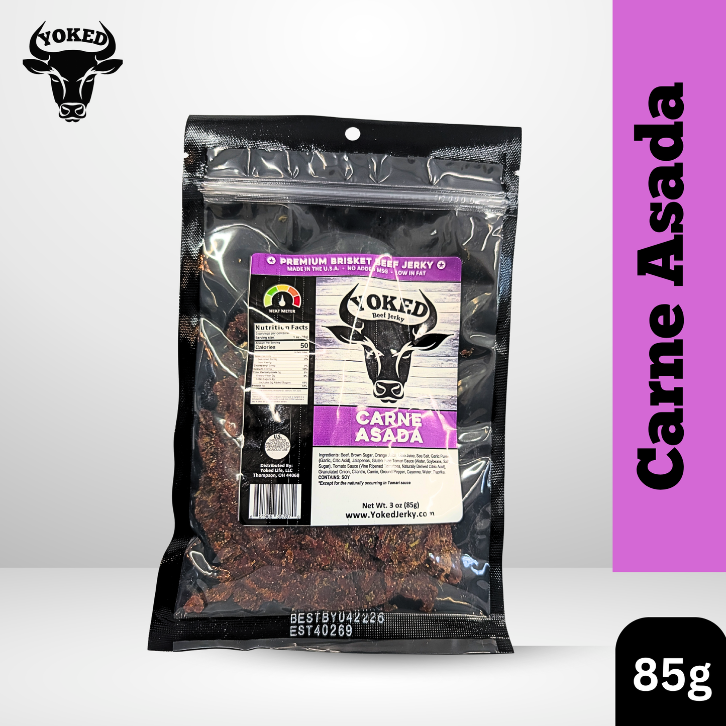 Yoked Carne Asada Beef Jerky
