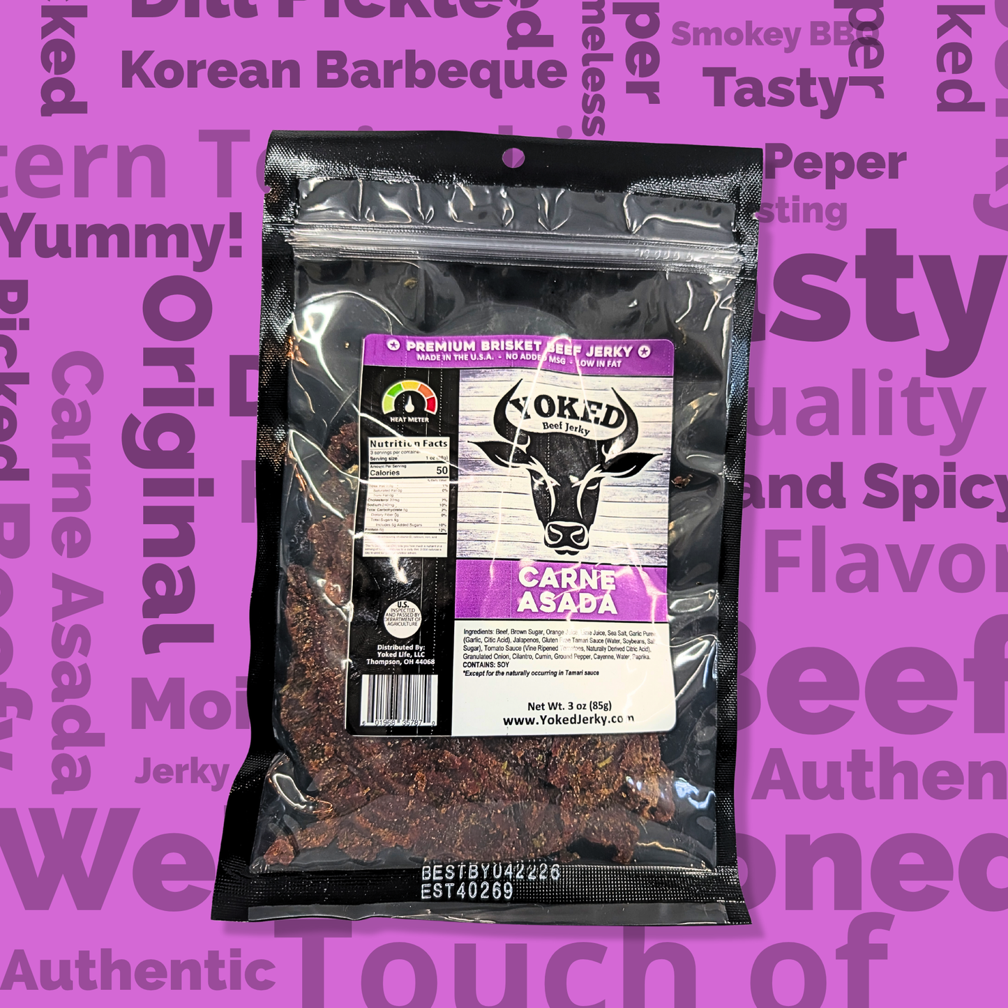 Yoked Carne Asada Beef Jerky