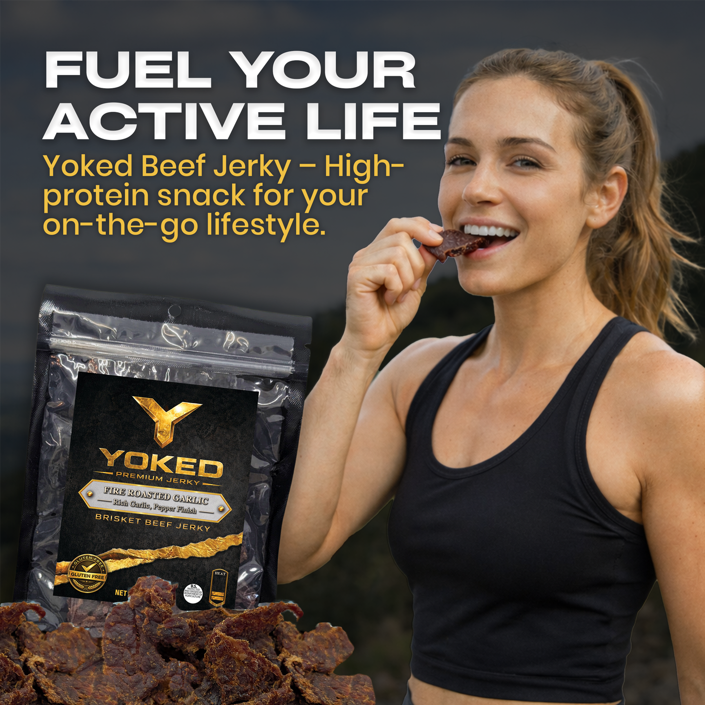 Fire Roasted Garlic Beef Jerky