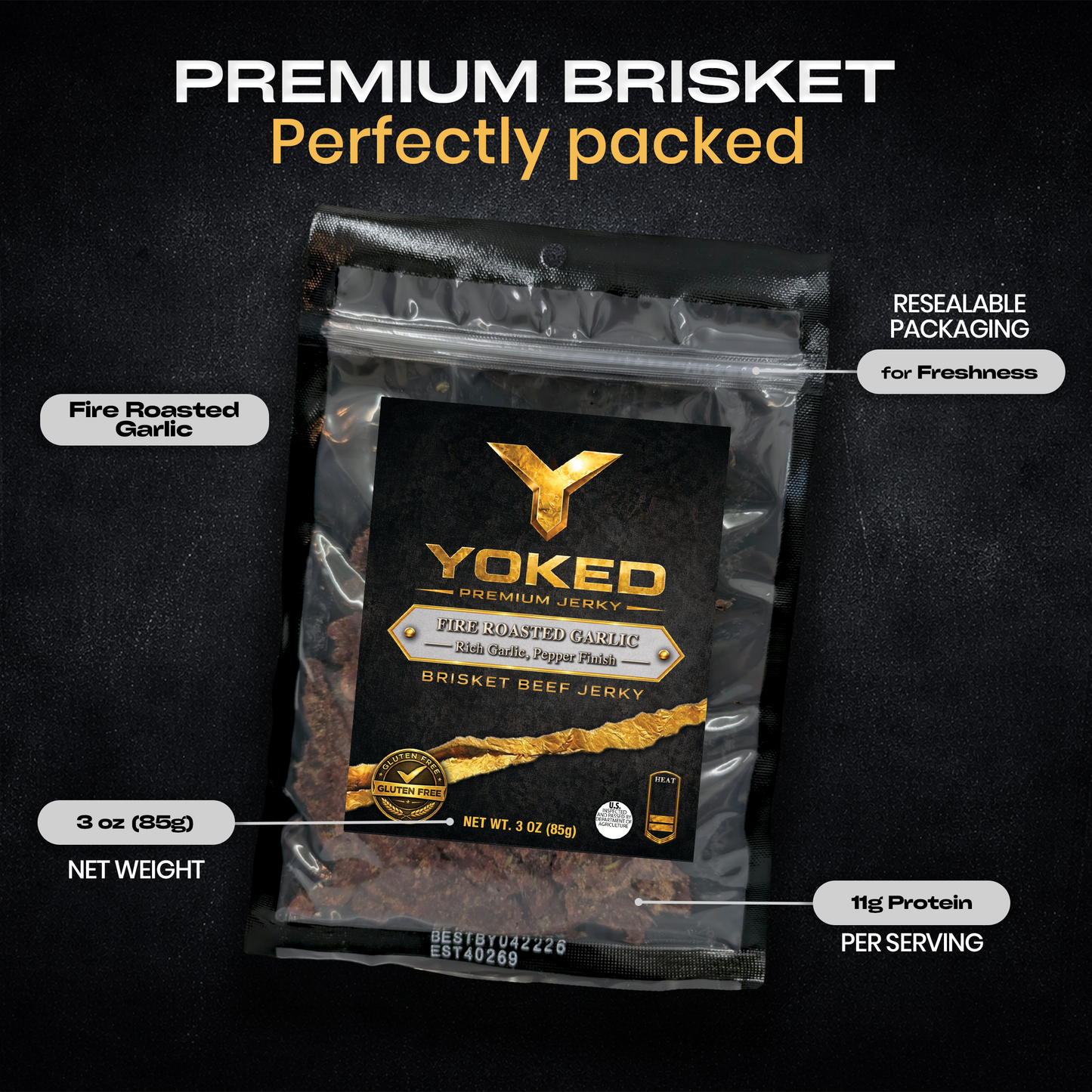 Fire Roasted Garlic Beef Jerky