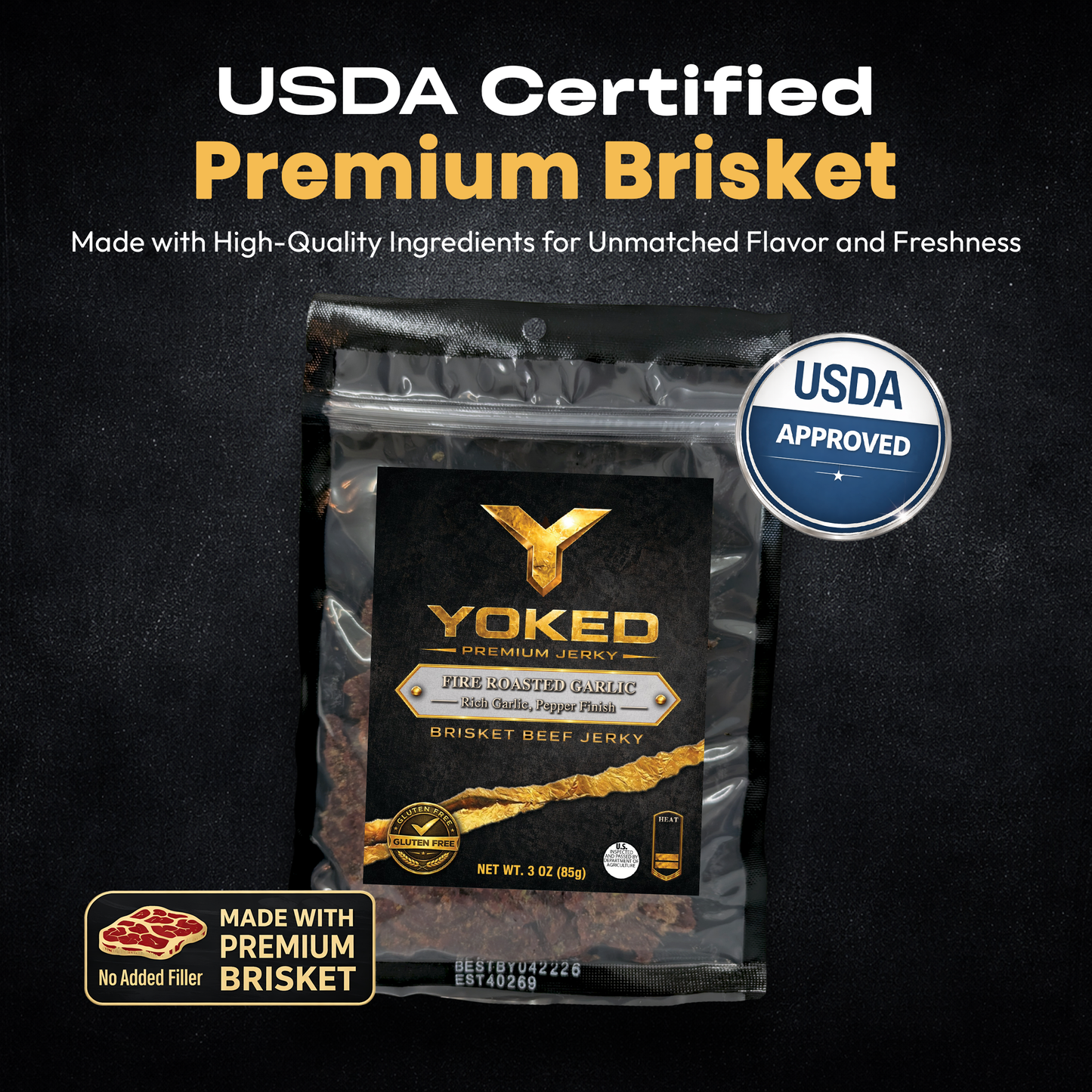Fire Roasted Garlic Beef Jerky