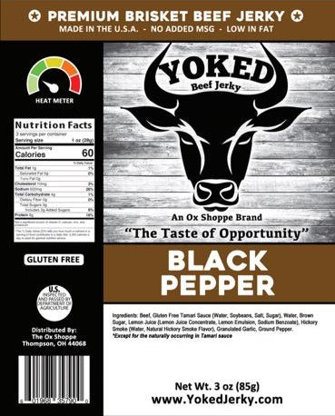 Yoked Cracked Pepper Beef Jerky